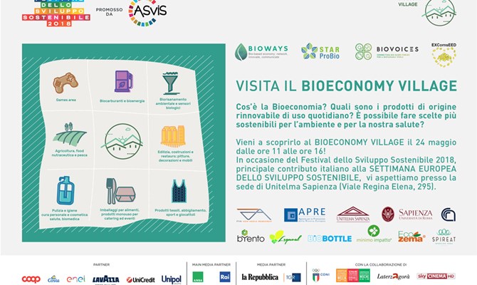 Minimo Impatto vi invita al BIOECONOMY VILLAGE @UNITELMA SAPIENZA, ROMA 2018