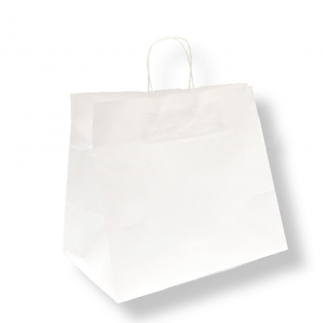 Buste di plastica bianche forti sacchi shoppers con manici sacchetti  shopper bag